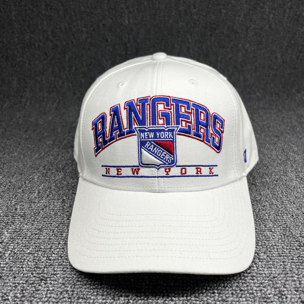 New York Rangers '47 Brand Basalt Foundation Script Hitch Hat White Adjustable