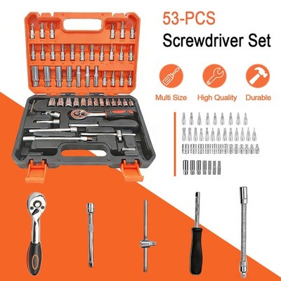 Home Repair Tool Kit,53 Piece General Home/Auto Repair Tool Set,General Mecha