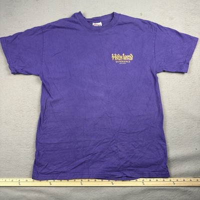 Holy Land Experience Shirt Mens Medium Purple Orlando Christian Theme Park
