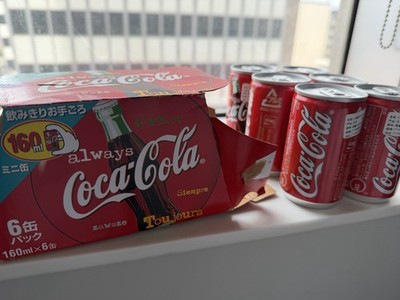 Vintage 1999 Japanese Coca Cola Mini Cans Full 6 Pack Unopened Cans New 90s