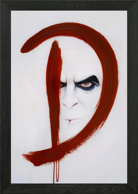 Rotes D Dracula Portrait gerahmtes Wandbild Poster Leinwanddruck Bild