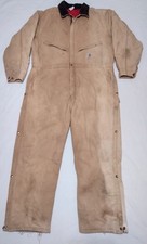 Vintage Carhartt Coveralls Men's 50S Brown Quilt Lined Duck Canvas Made in USA