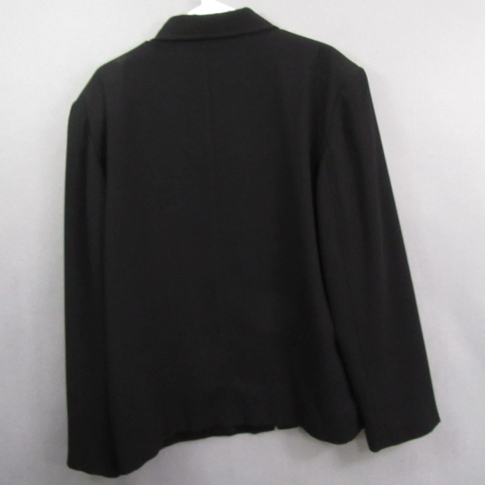 Alfani 男式全拉链夹克 XL 纯黑色 100% 聚酯纤维 工作商务 — 第 2/4 张图片