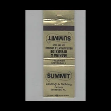 Matchbook Cover Summit Restaurant & Marina Sebastian FL