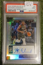 2022 Optic Signature Series Anthony Edwards Autograph Holo PSA 9 Population 3!