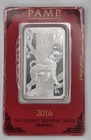Pamp Lunar Monkey Silver Bar 2016 - 1 oz 999 Fine Perfect Assay Card! C008705