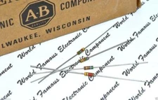 4pcs - Allen-Bradley RCR07 RC07 1/4W 0.25W 5% Carbon Composition Resistor