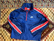Vintage Nike Track Jacket Wind Breaker Mens M, Red White and Blue