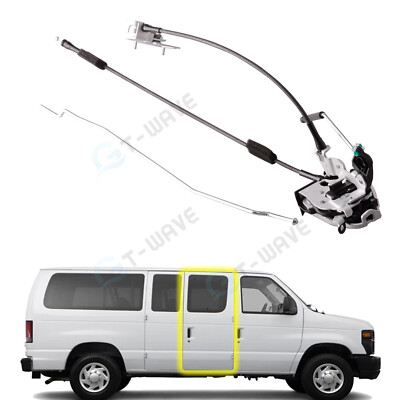 Right Side 60% Hinged Door Latch Assembly For 1992-2014 Ford E150 E250 E350 Van