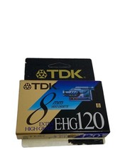    TDK E-HG 120 8 MM Video Camcorder Cassette P6-120EHG, One NEW SEALED Tape M8