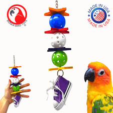 1355 Kick Ball Sneaker Bird Toy parrot cage toys cages cockatiel conure parakeet