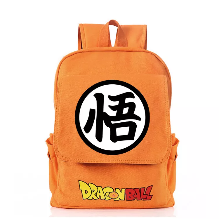 Dragon Ball Goku Backpack Anime Print School Bag Dual Sided Shoulder Bag  For Students