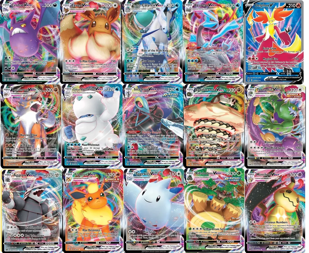 2022 Pokemon Cards In English Charizard Arceus GX V VMAX VSTAR Kids Gift  Game Collection Card Rainbow Toy