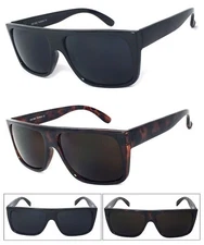 1 or 2 Pair(s) Retro Square Frame Sunglasses Flat Top Super Dark Lens UV400