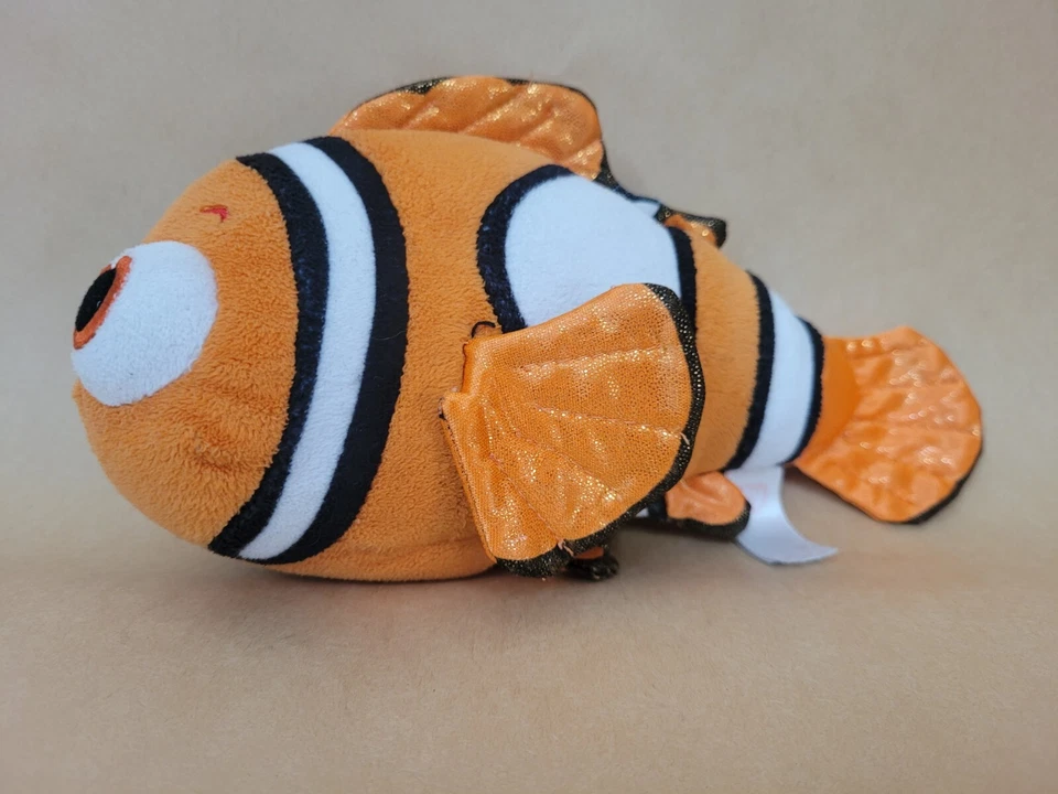 TY Sparkle Finding Nemo 8" Juguete de peluche Payaso Pez Disney Pixar Relleno Foto 2 de 4