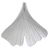 KettenanhäNger AnhäNger 925 Sterling Silber Rhodiniert Matt Gingkoblatt F