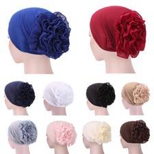 Women Muslim Turban Hat Flower Cancer Chemo Hair Loss Cap Hijab Head Wrap Cover  