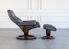 EKORNES STRESSLESS 1237015 SUNRISE MEDIUM CLASSIC BASE ARMCHAIR WITH OTTOMAN