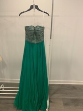 Sherri Hill Emerald Green Long Rhinestone Special Occasion/ Prom Dress SZ: 2