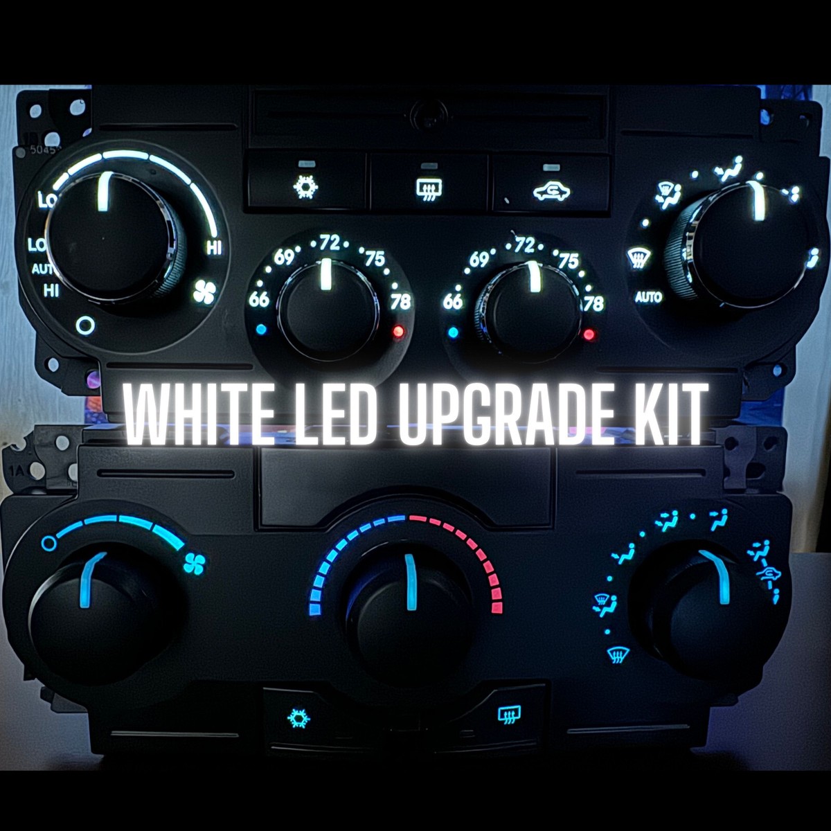 2005-2010 Jeep Grand Cherokee Commander HVAC Climate White LED