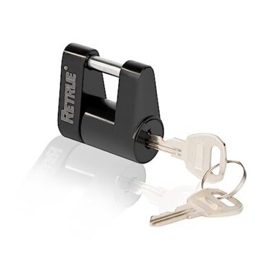 Zinc Alloy Trailer Coupler Lock - 1/4 Inch Hitch Security Lock For Trucks, RVs, Trailers