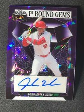 2023 Leaf Metal Baseball Auto 1st Round Gems Purple Crystal Jordan Walker 2/6