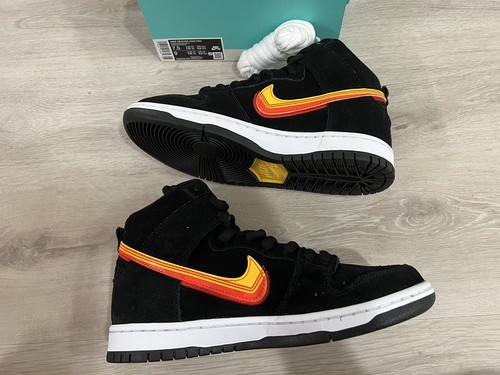 NIKE SB DUNK HIGH TRUCK IT PACK BLACK GOLD ORANGE BQ6826-003 BRAND NEW US 7.5 - Picture 3 of 11