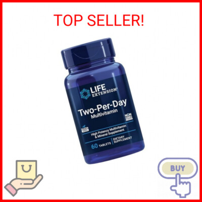 Life Extension Two-Per-Day Multivitamin   Daily Dose of Vitamins & Minerals for 