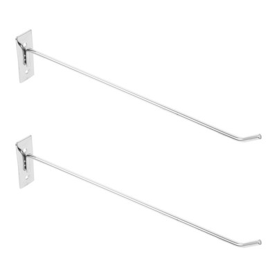  2 Pcs Pegs for Pegboard Single Line Wall Hook Nail Straight Metal