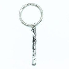 Oboe Keychain , Pewter