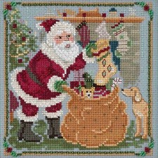 Jolly Old Elf Cross Stitch Kit Mill Hill 2018 St Nick Visit Quartet MH171833