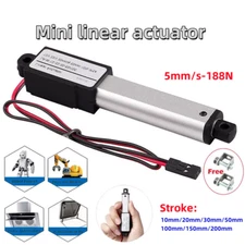 DC12V Electric Mini Linear Actuator 0.4" 0.8" 1.2" 2" 4" 6" 8" Fast 5mm/s-188N