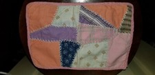 VINTAGE miniature DOLL QUILT HANDMADE APPROX. 10" X 6 3/4"
