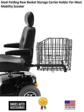 Rear Folding Storage Carrier Holder Steel Fits Most Mobility Scooter -Brand New