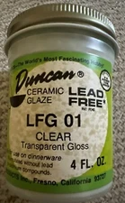 Duncan Ceramic Glaze Vintage Clear Transparent Gloss LFG01