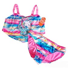 Wonder Nation Bikini Swim Set 14/16 Girls Unicorn  Hearts Multi Color