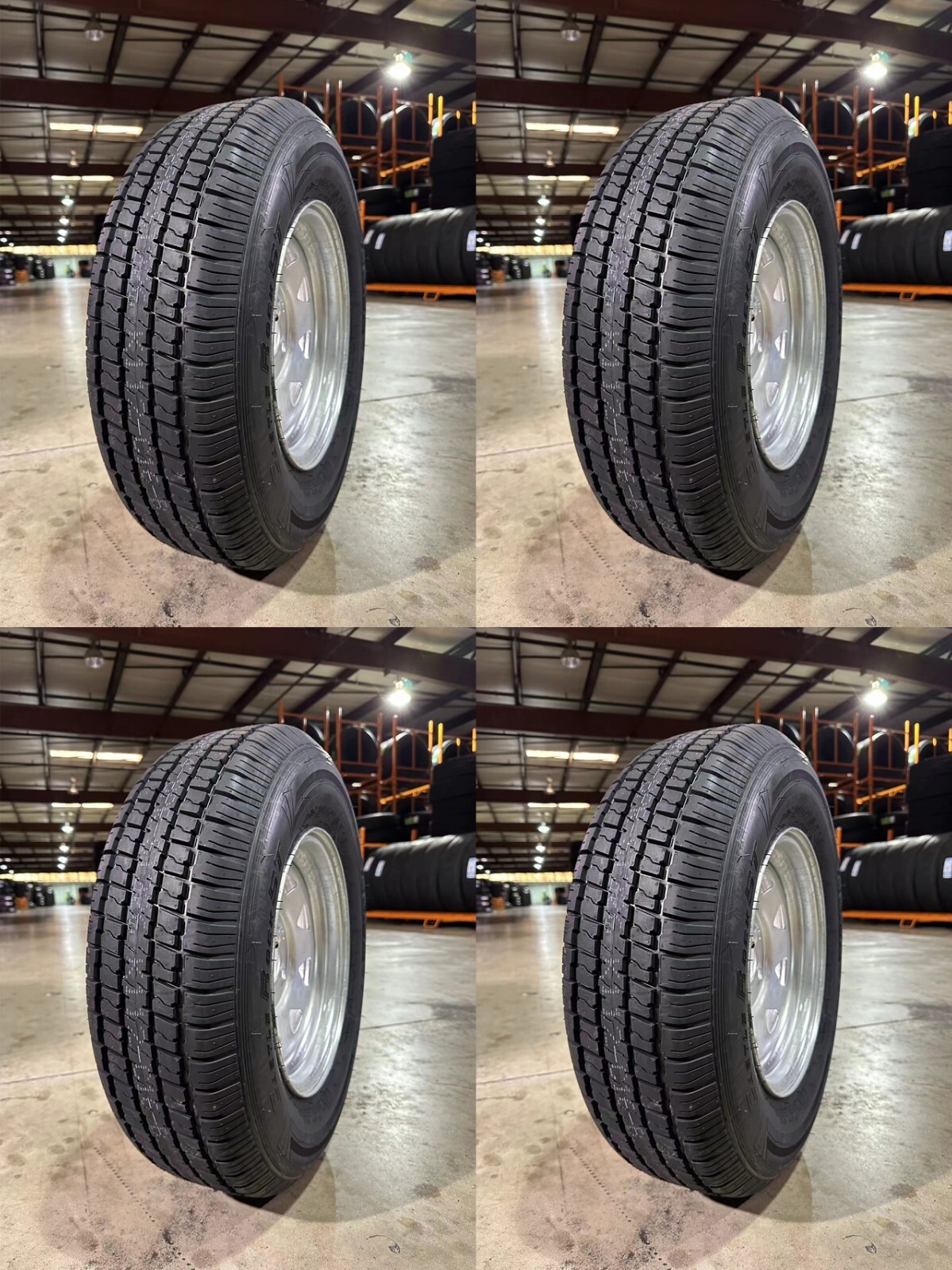 4 Boat Trailer Tire Castle Rock ST205/75R148PR On 5Lug Galvanized