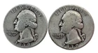 1938 ( P and S ) Washington Quarter 90% Silver 2 Coin Year  Set #8