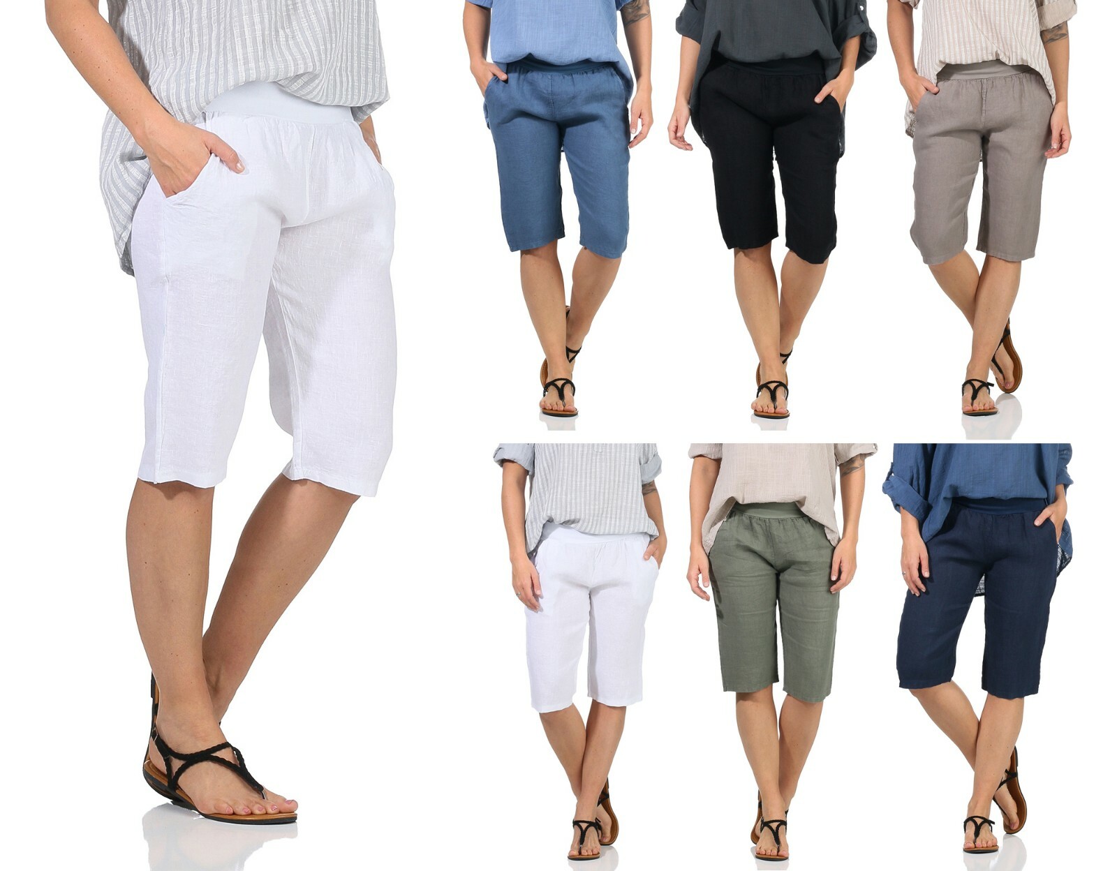 Super Bequeme Musselin 3/4-Hose - Leichte Sommerhose Mit Gummizug Für Damen