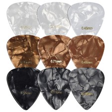 9x Gitarren Plektrum Blättchen 3 Stärken 0,...