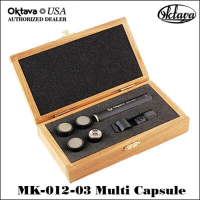 Oktava MK-012-03 Cardioid, Omni Hyper Capsules - Black - New - Wood Jewelers Box