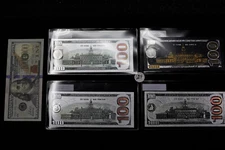  FOUR notes bills souvenir novelty $100 SILVER dime C667