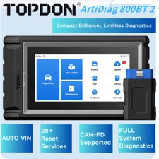TOPDON AD800BT 2.0 – Full System OBD2 Scanner, 2-Year Free Updates