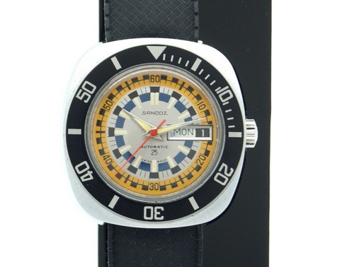Monsoon Diver 1746Z-84-8 Sandoz Doppia Data Automatico Orologio Uomo | eBay