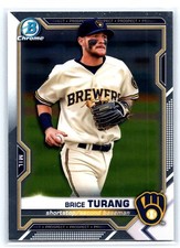2021 Bowman Chrome Prospects Baseball MLB #BCP-10 Brice Turang Base Card Brewers