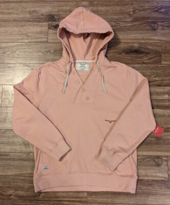 NWT Kimes Ranch Hoodie Scottsdale Private Idaho Dusty Pink Henley Sweatshirt 2XL