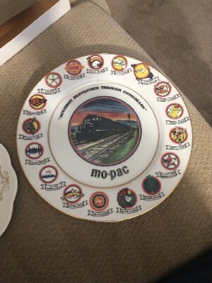 Vintage MO- PAC COLLECTOR'S PLATE ''ACCIDENT PREVENTION THROUGH ENTHUSIASM''