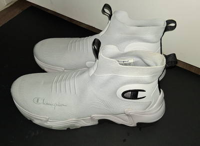 Champion Hyper C Raw  Pebble Stone Men s White TEXTILE UPPER SUPER Rare Size 13M