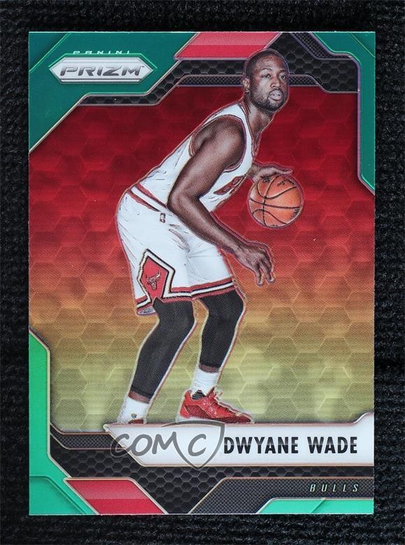 2016-17 Panini Prizm Green Prizm Dwyane Wade #24 HOF