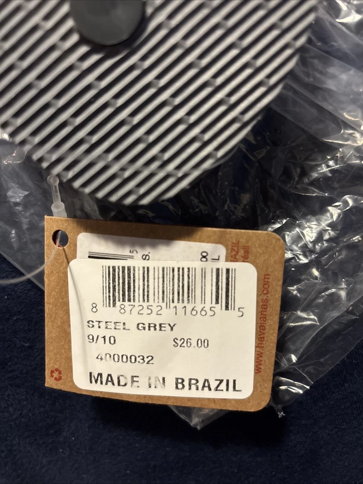 Chanclas Havaianas para mujer delgadas gris acero talla 39/40 EUR, 9/10 EE. UU. Foto 3 de 4